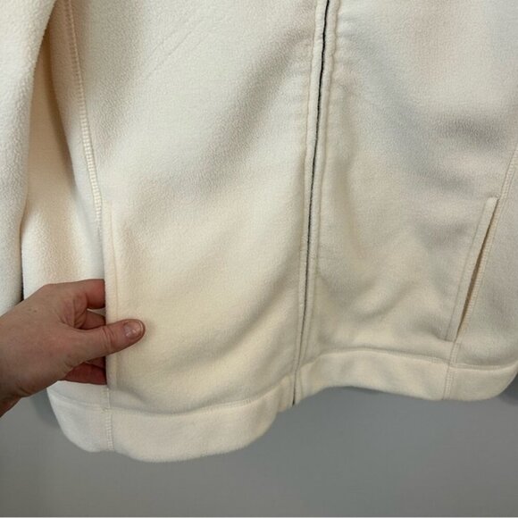 L.L. Bean Women's Nordic Fair Isle Fleece Full Zip Cream Jacket Size Large - Picture 2 of 7